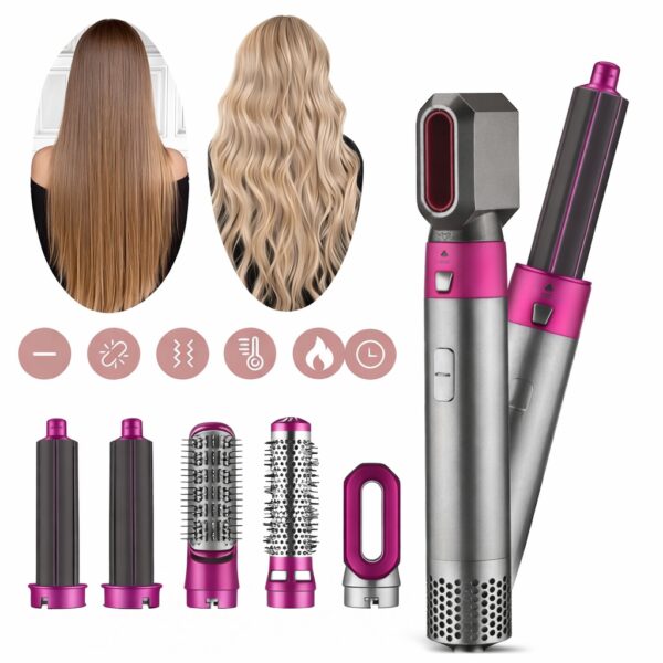 Стайлер для укладки волос Hot Air Styler 5в1 с эффектом Коанда, 1000 Вт, 5 насадок, с кейсом