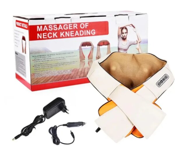УЦЕНКА! Роликовый массажер для спины и шеи Massager of Neck (Плохая упаковка 3394)