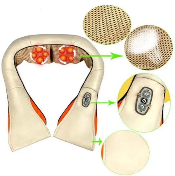 УЦЕНКА! Роликовый массажер для спины и шеи Massager of Neck (Плохая упаковка 3394)