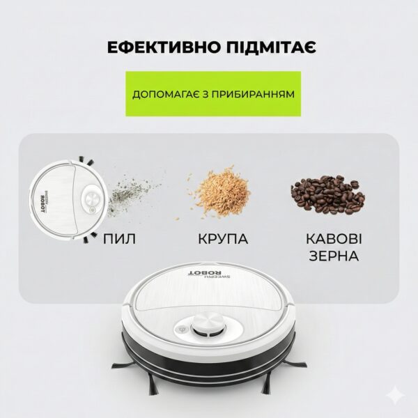 УЦЕНКА! Робот пылесос на аккумуляторе SWEEPING ROBOT мощный  (Плохая упаковка 3439)