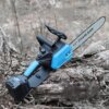 УЦЕНКА! Цепная пила с шиной 12 дюймов и 2 аккумуляторами 48В в кейсе Electric Saw Blue (Без зарядки 3443)