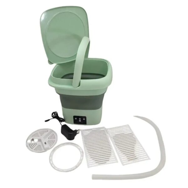 УЦЕНКА! Портативная складная стиральная машина Mini Folding Washing Machine 11 л, с функцией отжима (плохая упаковка 3420)