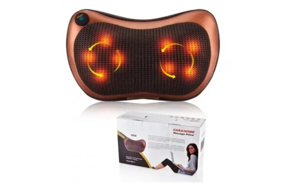 УЦЕНКА! Массажная подушка MASSAGE PILLOW QY-8028 инфракрасный роликовий массажер (Плохая упаковка 3393)