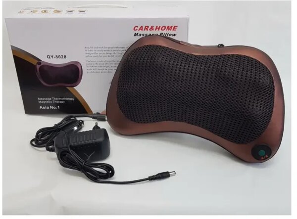 УЦЕНКА! Массажная подушка MASSAGE PILLOW QY-8028 инфракрасный роликовий массажер (Плохая упаковка 3393)