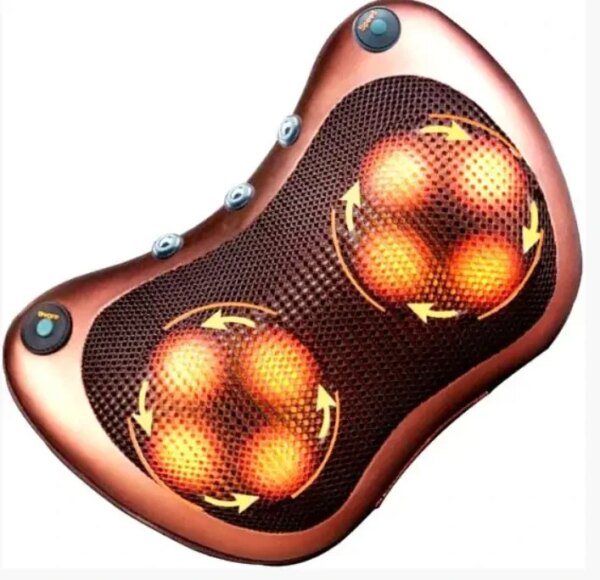 УЦЕНКА! Массажная подушка MASSAGE PILLOW QY-8028 инфракрасный роликовий массажер (Плохая упаковка 3393)