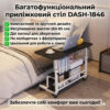 Стол прикроватный / компьютерный на колесиках DASH-1846, с регулировкой высоты и складной столешницей, 60x40 см, Черный
