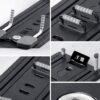 Напольный тренажер с резинками для приседаний MM3000, силовая платформа с LED-таймером и счетчиком повторов, до 150 кг, черный