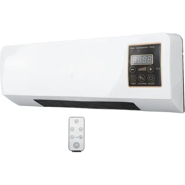 УЦЕНКА! Настенный обогреватель Wall Air Cooler с пультом — мощность 1500 Вт, для комнаты до 20 м² (Плохая упаковка 3452)