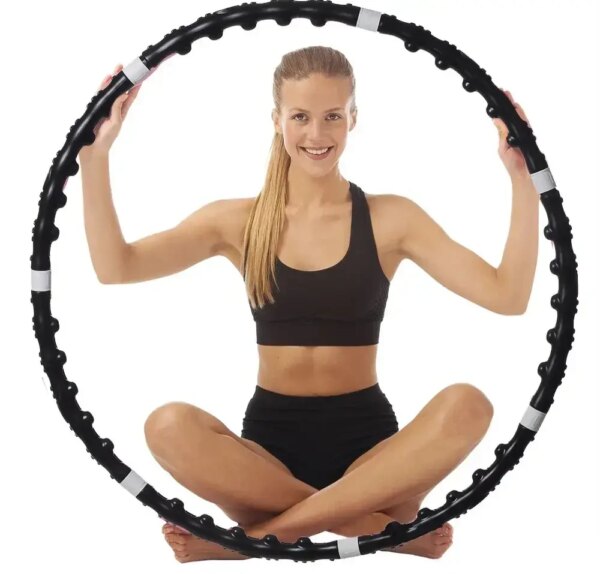 УЦЕНКА! Утяжеленный массажний обруч Хула Хуп с магнитами Massaging exerciser (Повреждение одного звена, Плохая упаковка 3464)