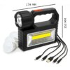 УЦЕНКА! Солнечная зарядная станция OK-718S-A с LED+COB фонарём 10 Вт, PowerBank, солнечная панель (Плохая упаковка, трещина 3466)