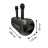 Портативная Bluetooth колонка ZQS4247 16Вт с 2 микрофонами караоке USB TF FM AUX