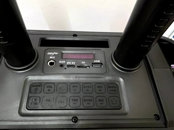 Портативная Bluetooth колонка ZQS4247 16Вт с 2 микрофонами караоке USB TF FM AUX