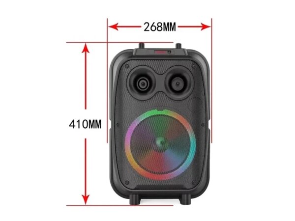 Портативная Bluetooth колонка ZQS8120 с LED-подсветкой, микрофоном и FM-приемником (20 Вт)
