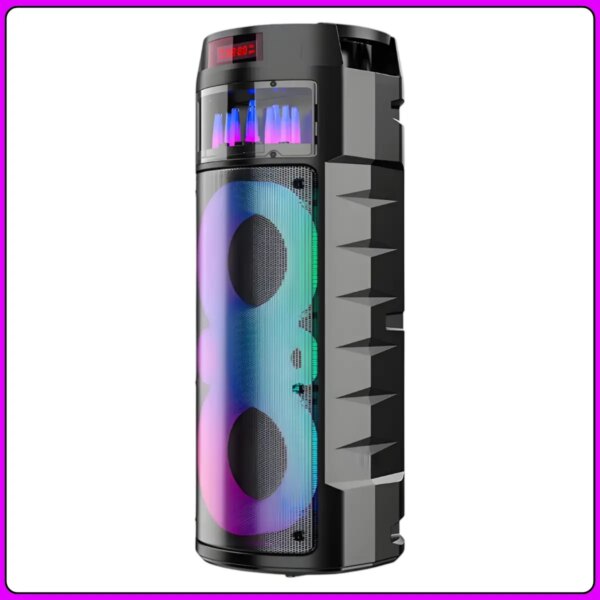 Портативная Bluetooth колонка 2х6.5" с проводным микрофоном и пультом ДУ JQS6221 30W