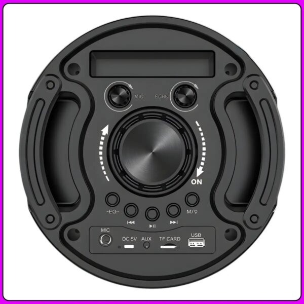 Портативная Bluetooth колонка 2х6.5" с проводным микрофоном и пультом ДУ JQS6221 30W