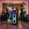 Портативная Bluetooth колонка 2х6.5" с проводным микрофоном и пультом ДУ JQS6221 30W