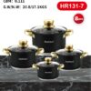 Набор кастрюль Haus Roland HR131-7, 4 шт из нержавеющей стали 2,1/2,9/3,9/6,1 л. Черный (HR131-7)