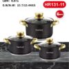Набор кастрюль Haus Roland HR131-11 (3 шт) из нержавеющей стали 2,9/3,9/5,1 л, с гранитным покрытием, Черный