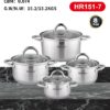 Набор кастрюль Haus Roland HR151-7, 4 шт из нержавеющей стали 1,9/2,7/3,6/4,7 л. Серебристый (HR151-7)