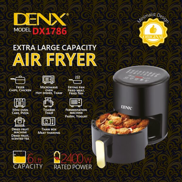 Мультипечь DENX DX1786 6 л, сенсорная. Черный (DX1786)