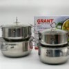 УЦЕНКА! Набор кастрюль из высокопрочной нержавеющей стали GRANT GR3558 (Плохая упаковка 3233)