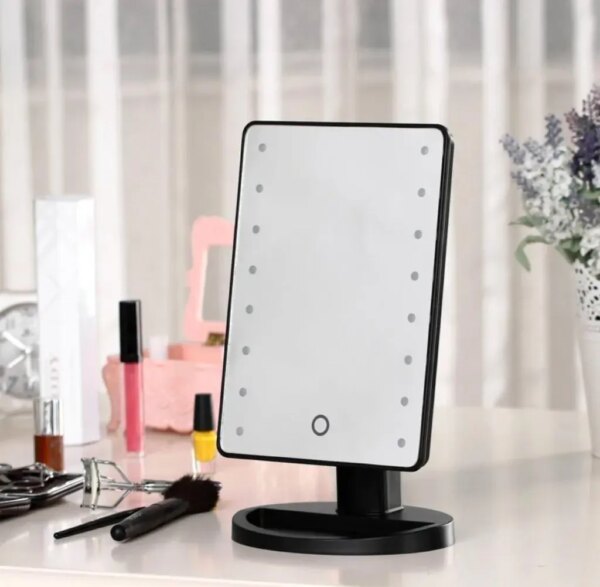 УЦЕНКА! Зеркало настольное с подсветкой LED - бренд Large Led Mirror (Плохая упаковка, повреждение на зеркале 3225)