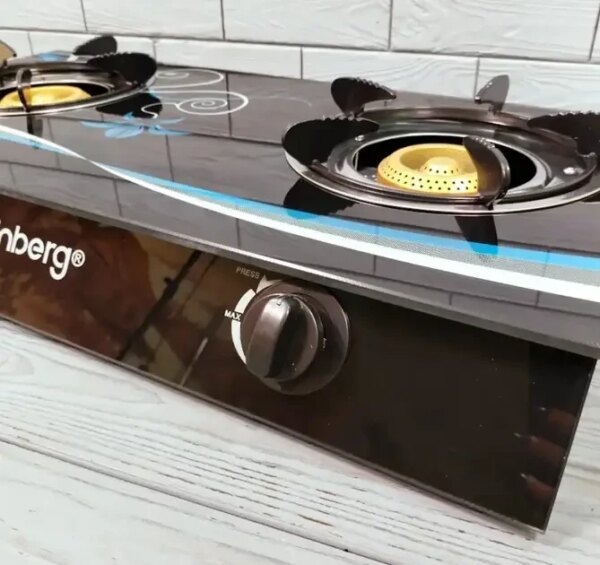 УЦЕНКА! Плита Rainberg RB-2231 газовая плита настольная плита на 2 конфорки туристическая плита (Повреждение корпуса 3544)