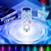УЦЕНКА! Настольная аккумуляторная лампа с пультом 22см ночник Роза RGB Crystal Rose.(Плохая упаковка, трещина на корпусе 3274)