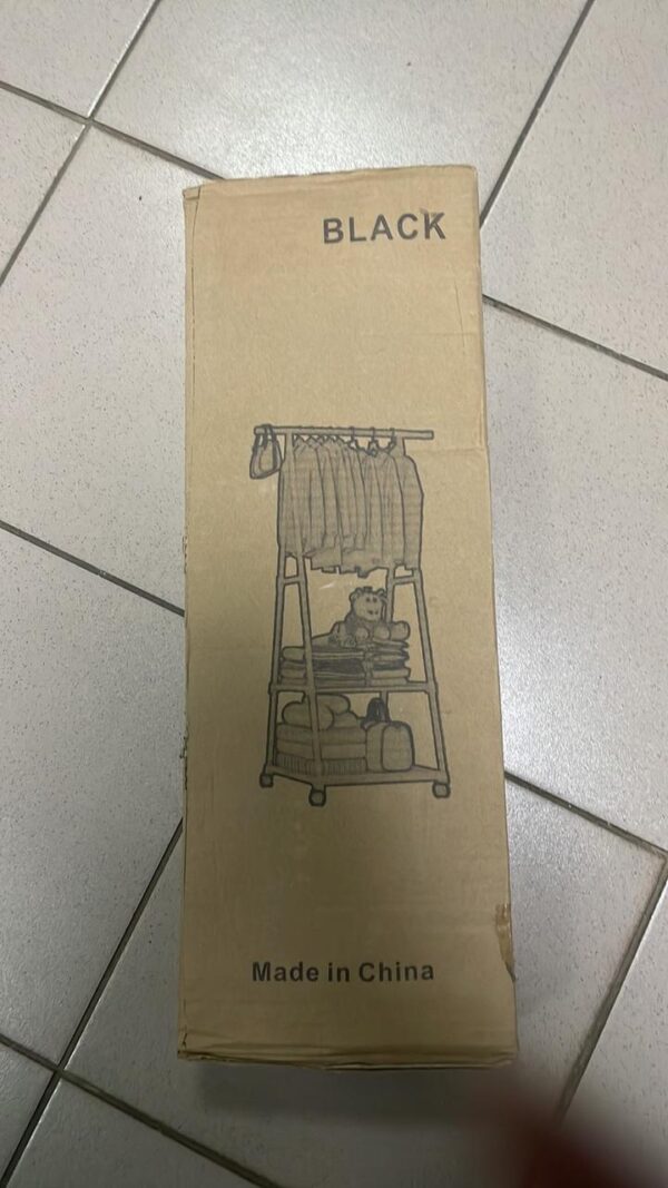 УЦЕНКА! Передвижная напольная вешалка для одежды THE NEW COAT RACK Черный (Плохая упаковка 3214)