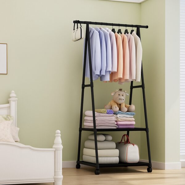 УЦЕНКА! Передвижная напольная вешалка для одежды THE NEW COAT RACK Черный (Плохая упаковка 3214)