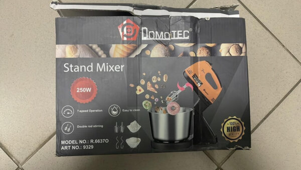 УЦЕНКА! Стационарный миксер для кухни на 7 скоростей Domotec R6637O 250W Кухонный миксер с чашей 2 л (Плохая упаковка 3262)