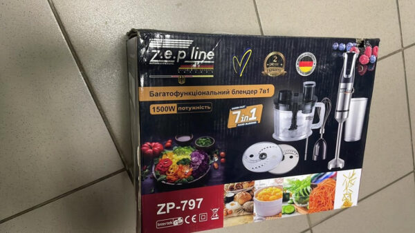 УЦЕНКА! Многофункциональный блендер 7в1 Zepline ZP-797, 1500Вт, Черный (Плохая упаковка 3255)
