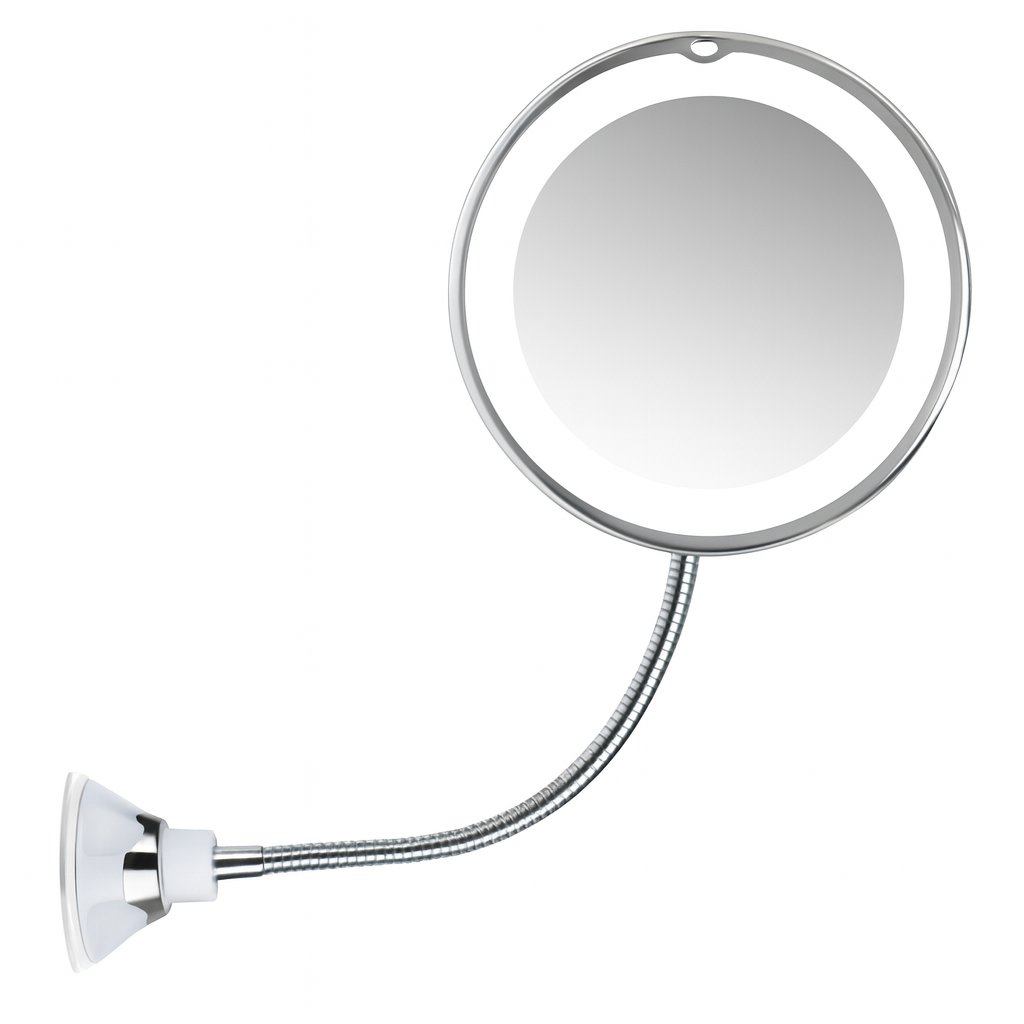 УЦЕНКА! Зеркало с LED подсветкой ULTRA FLEXIBLE MIRROR с увеличением 5X . Гибкое зеркало для макияжа (Плохая упаковка 3263)