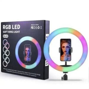 УЦЕНКА! Кольцевая LED лампа RGB MJ26 (управление на проводе) (Плохая упаковка, нет держателя под телефон 3277)