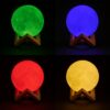 УЦЕНКА! Светильник-ночник 3D слой Луна Moon Lamp на деревянной подставке 15 см (Плохая упаковка 3301)