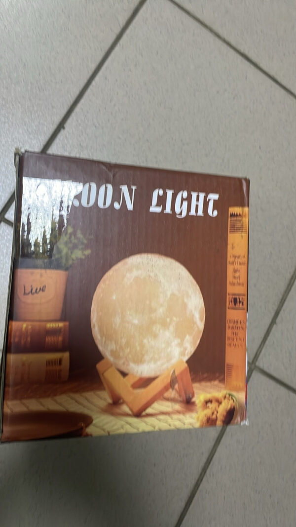 УЦЕНКА! Светильник-ночник 3D слой Луна Moon Lamp на деревянной подставке 15 см (Плохая упаковка 3301)