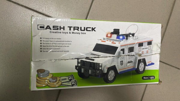 УЦЕНКА! Электронная копилка-сейф Машина полиции CASH TRUCK 143 с кодовым замком (Плохая упаковка 3303)