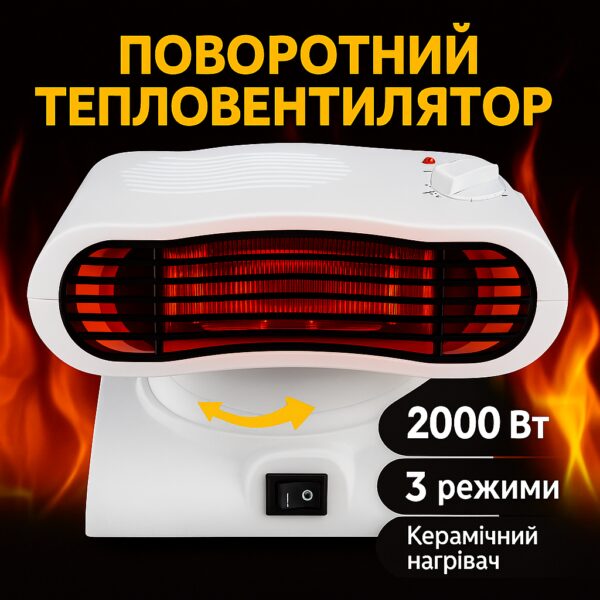 УЦЕНКА! Электрообогреватель (дуйчик) 2000 Вт, RAF 1185, Белый (плохая упаковка 3331)