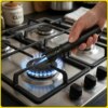 Газовая зажигалка с регулировкой пламени и металлическим корпусом 20х2.8х2.8см ZGT-2 Черный