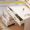 Макияжный столик 100х40х137см с LED-зеркалом и выдвижными ящиками STL-MD 93
