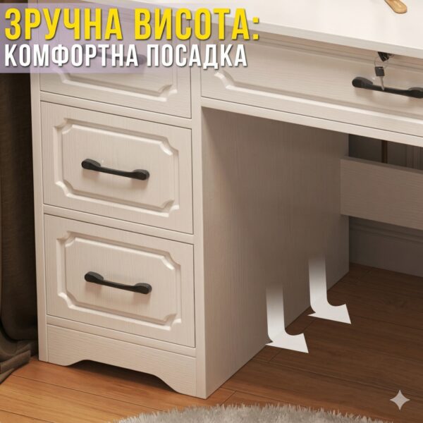 Туалетный столик с LED-зеркалом и выдвижными ящиками 80х40х137см STL-MD 83
