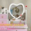 Туалетный столик с LED-зеркалом в форме сердца, пуфиком и выдвижными ящиками STL-MD 89