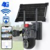 Камера видеонаблюдения с солнечной панелью 4G | 12 Мп | IP66 JE-190-2 Черный