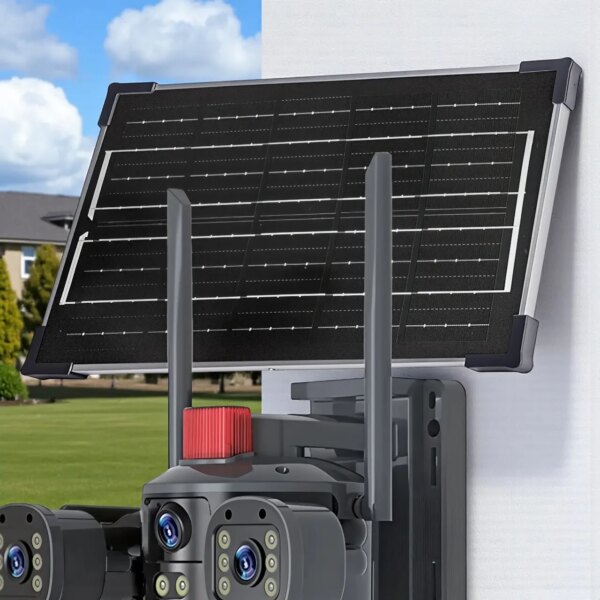 Камера видеонаблюдения с солнечной панелью 4G | 12 Мп | IP66 JE-190-2 Черный