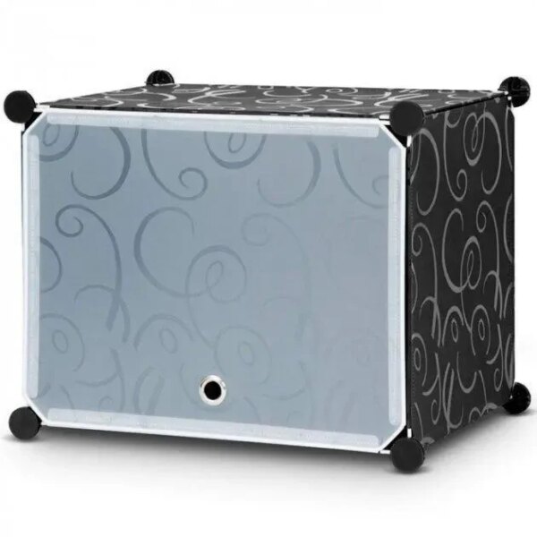 Сборной пластиковый шкаф-органайзер Storage Cube Cabinet МР 28-51 Черный