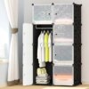 Сборной пластиковый шкаф-органайзер Storage Cube Cabinet МР 28-51 Черный