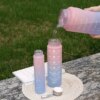 Бутылка для воды 3 в 1 Bottle AND264 Розово-голубая Комплект из 3 спортивных бутылок для воды