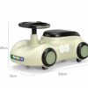 Детская машина-толокар S-628 "Retro Style" с LED-подсветкой, музыкальным рулем и багажником (Бежевый)