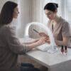 Настольная LED лампа F-686 для салона красоты 47×4.5×30 см. Лампа для маникюра и nail-мастеров. От сети 220V