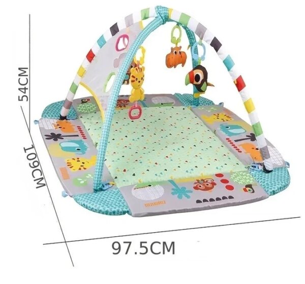 Игровой коврик LEAN Toys 5в1 с шариками в подарок / Развивающий коврик для детей X-647